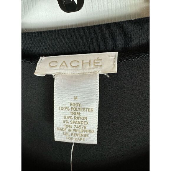 NWT Cache Black Sequin Blouse Size M - Picture 2 of 3